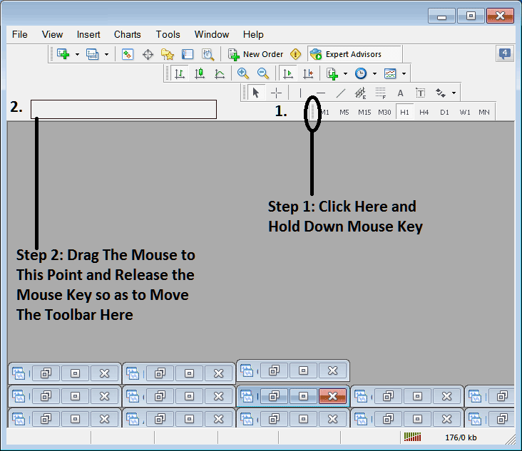 How to Move a Chart Toolbar in MT4