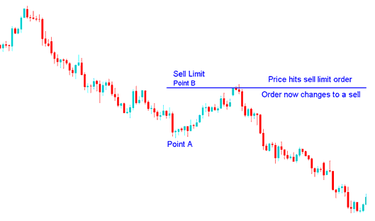Indices Price Hits Sell Limit Indices Trading Order, Order Now Changes to a Sell