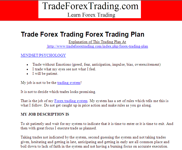 Indices Trading Psychology Section on Indices Trading Plan - Stock Index Trading Market Psychology Principles of Successful Stock Index Trading