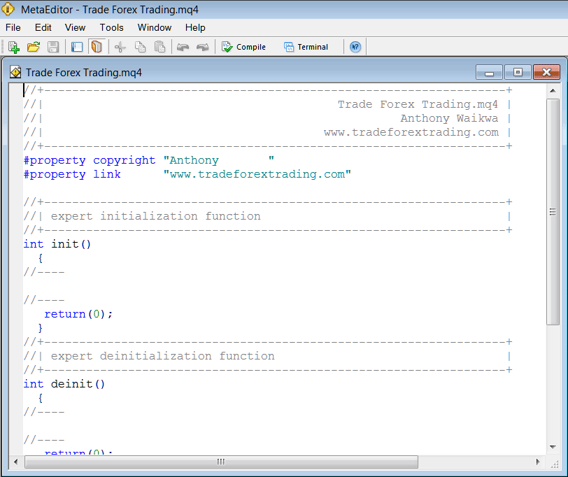 MetaEditor Programming for EA on MT4 - MT4 MetaEditor: How Do I Add Stock Index Trading Expert Advisors? - How to Add Expert Advisor MT4