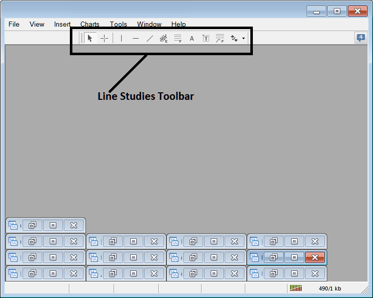 Line Studies Toolbar Menu on MT5 - How to Use Toolbars Menu in MetaTrader 5