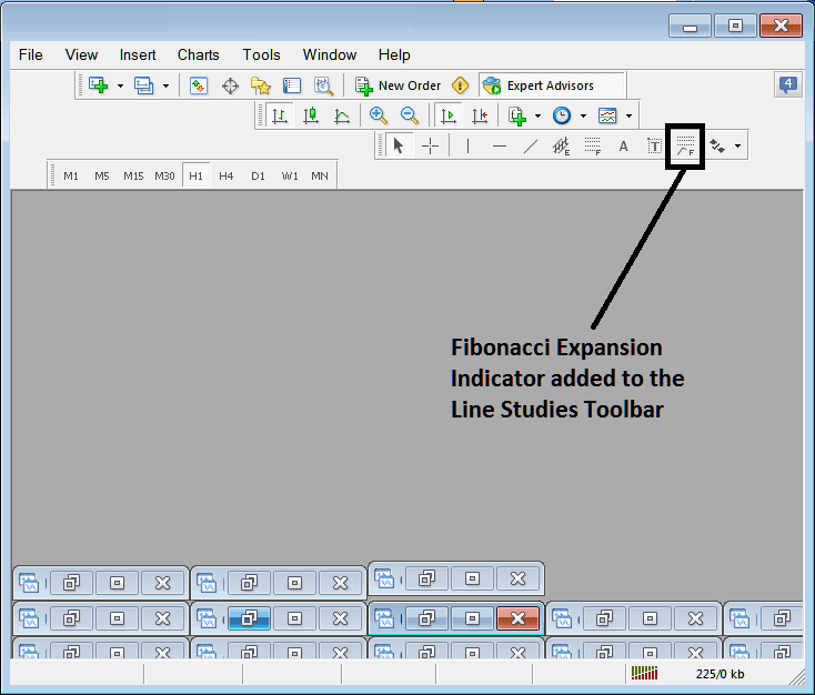 Fibonacci Expansion Areas Technical Indicator Added to Line Studies Toolbar on MT5