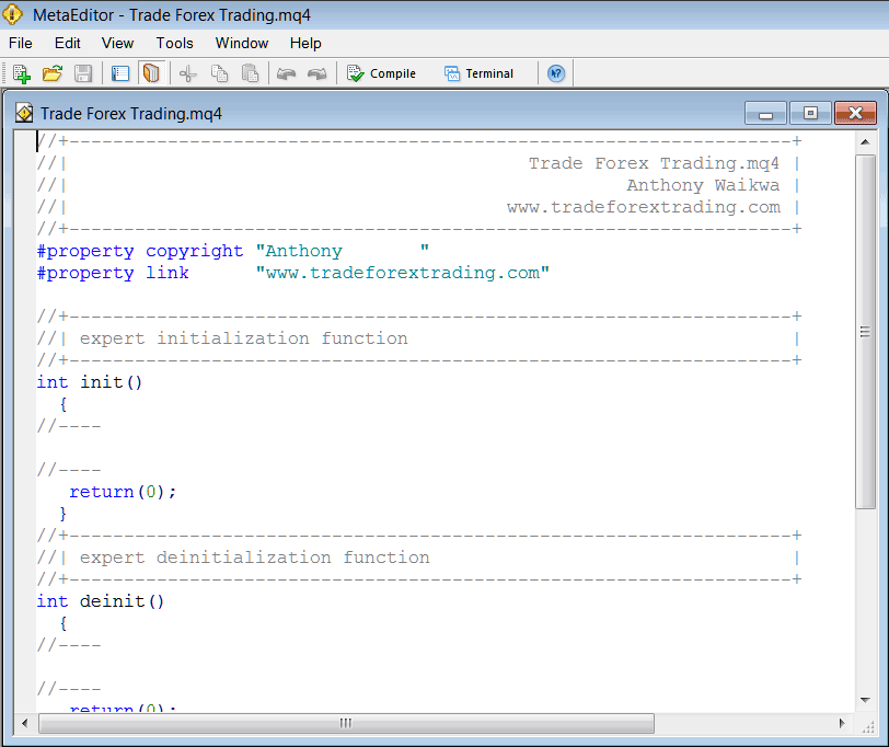 MetaEditor Programming for Automated Indices EA on MT5